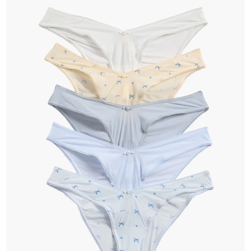 NWT Skims Fits Everybody Picot Tanga 5-Pack - Picture 5 of 7